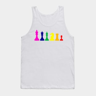 Rainbow Chess Pieces Tank Top